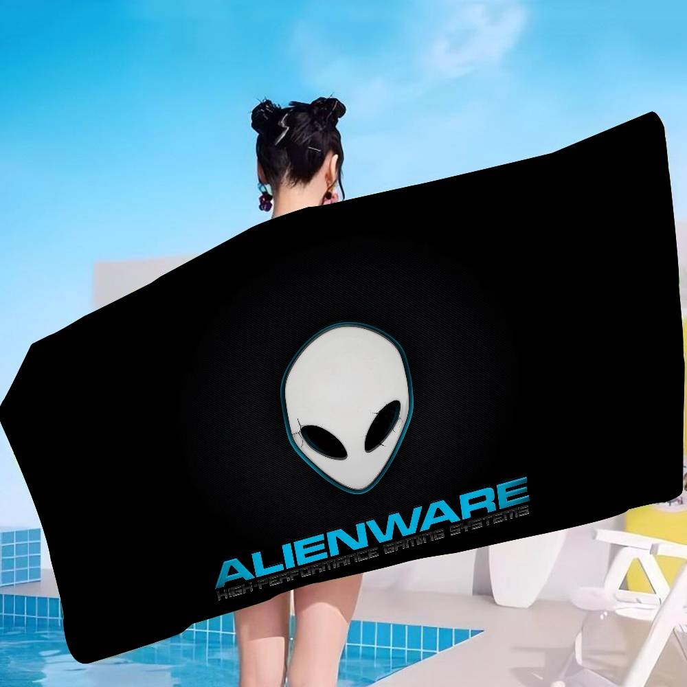 Dell Alienware Beach Towel Colorful Bath Towels for Girl Microfiber Quick Dry Sand Free Beach Yoga Spa Gym Pool