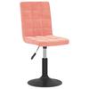 Dining Room Chairs 6 Pcs Swivel Pink Velvet