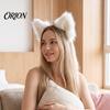 Soft Plush Wolf Ears Fluffy Fox Headband for Costume Party, 3D Ear Realistic Women Hair Accessories, Decorative Hairband Girls Party Dress Up
