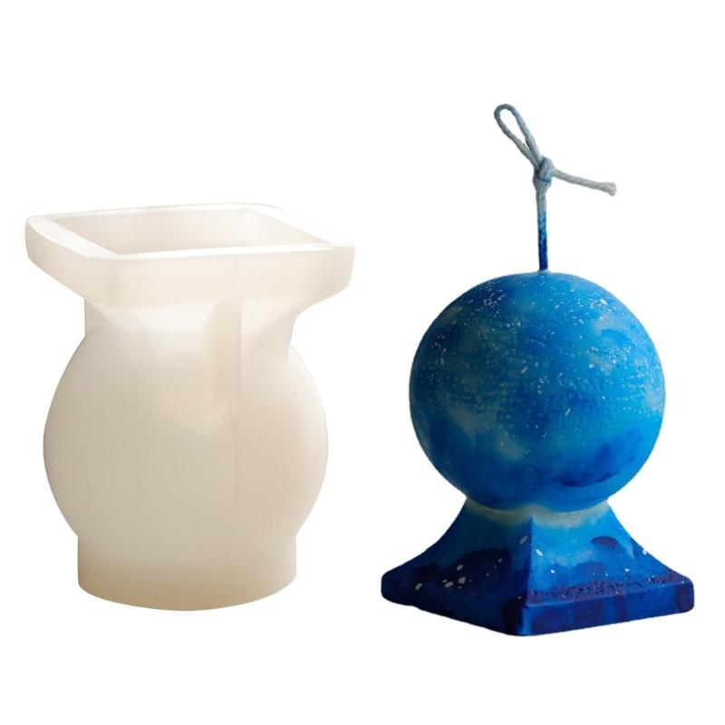 3D Silicone Molds Ball-Shaped Silicone Candle Handicrafts Mold for Candle Making 1
