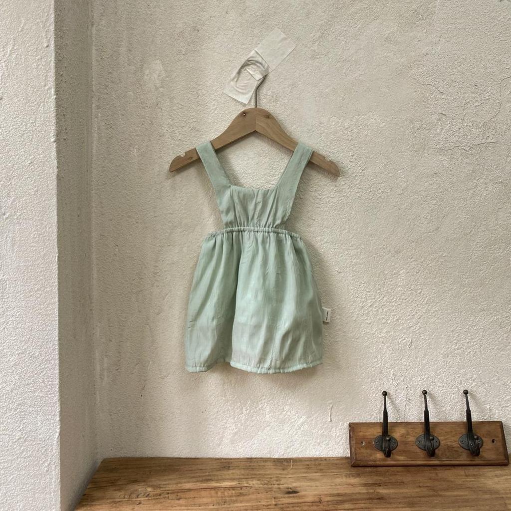 Autumn Vintage Girls' Double Layer Sling Dress Overalls