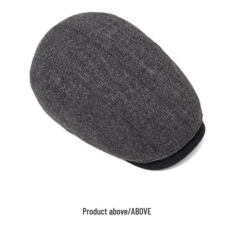 Men's Autumn & Winter Knitted Duckbill Cap with Velvet - Fashionable British Newsboy Beret