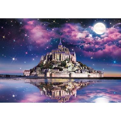 Mont-Saint-Michel Şatosu Yapboz T-A10-1027, karışık renkler, 1000 parça Yapboz, Çocuk Oyunları, Eğitici Oyuncaklar