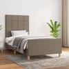 Vidaxl Struttura Letto Senza Materasso Taupe 90X190 Cm Tessuto