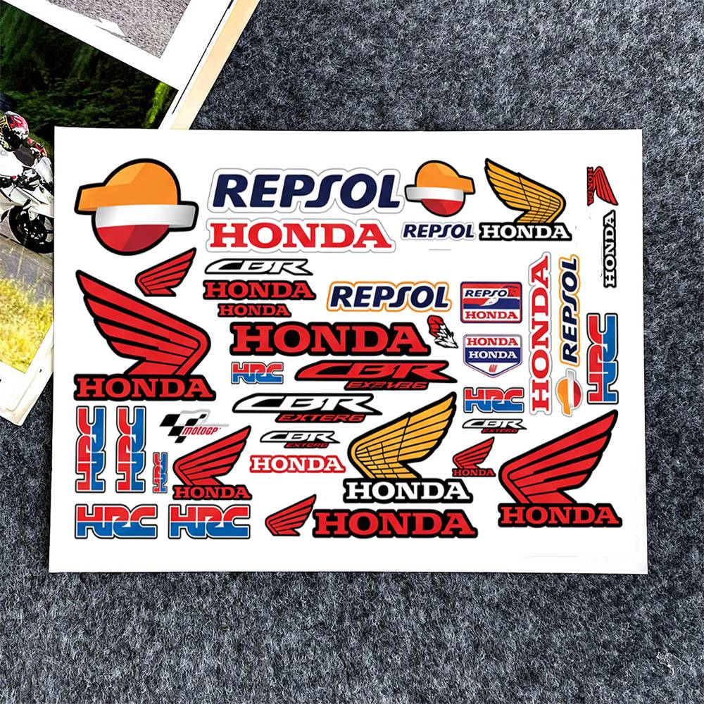 WGLRK1 Honda-hrc Stickers Moto Sticker Auto Body Bumper Windows Motorcycle Laptop Walls Vinyl Decal Car Tuning Accessories