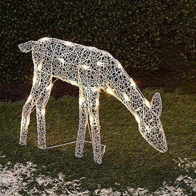 2025 Christmas Reindeer Decor Christmas Garden Luminous Deer Happy New Year Decoration For Garden Standing