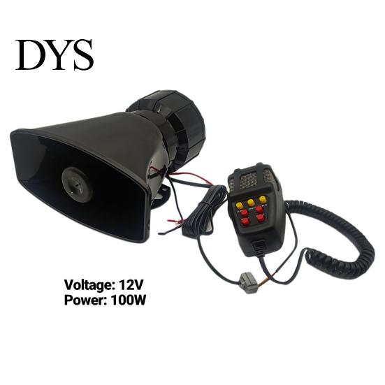 Air Horn 1 Set Car Siren Super Loud Universal 7 Sounds 12V Electric Auto Speaker Emergency Megaphone for Police