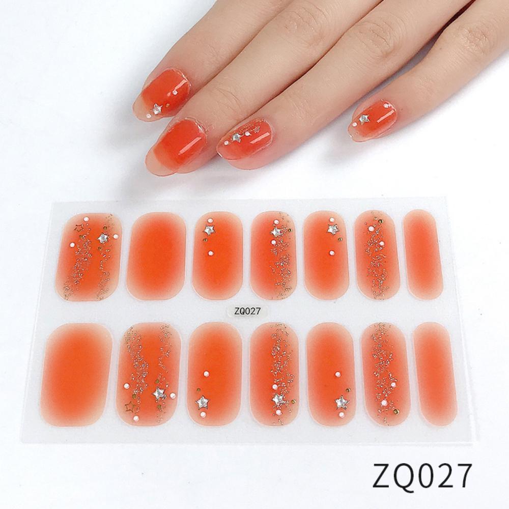 Whitening Three-dimensional Nail Sticker Full Sticker Waterproof Nail Patch Advanced Sense Simple Wind Nail Polish Glue