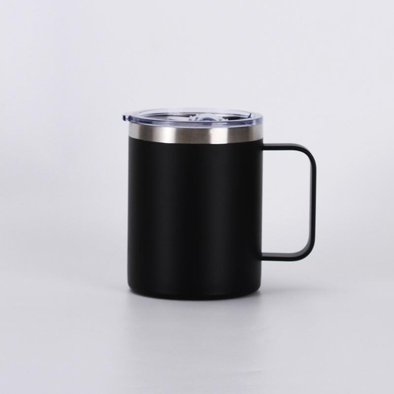 12oz Stainless Steel Vacuum Insulated Travel Mug With Handle Leakproof Coffee Cup Office Home Outdoor Use