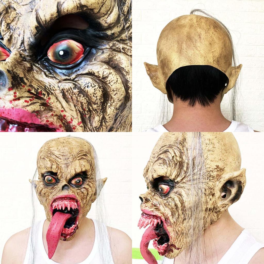 Halloween Mask Blood Ancestor Rubber Handmade Costume Prop