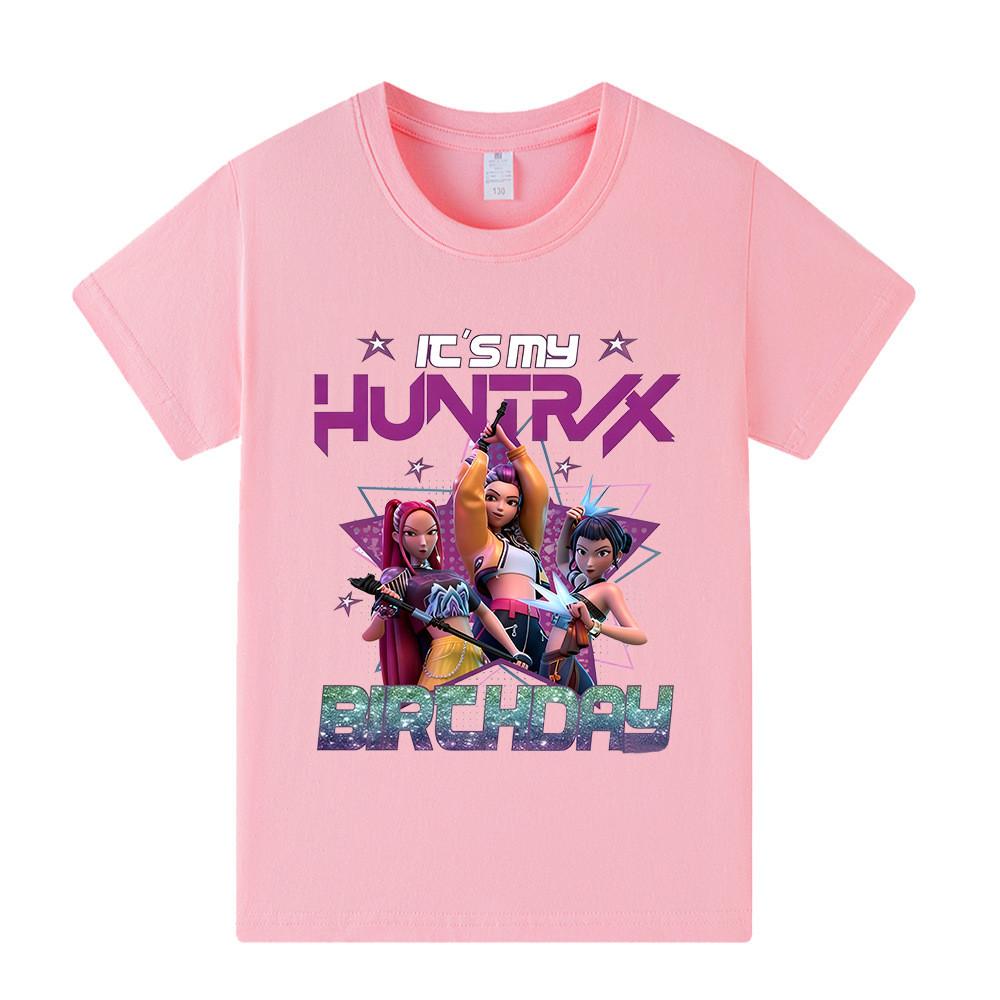 A1240 Kinder Jungen Mädchen Kpop Rumi Zoey Mira Print Kurzarm T-Shirt