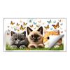 Adesivo Vetro Statico DYS Gatto Farfalla, Decalcomania Decorativa Impermeabile Animale per Finestra, Adesivo Rimovibile Animale Domestico per Camera da Letto Balcone Cucina