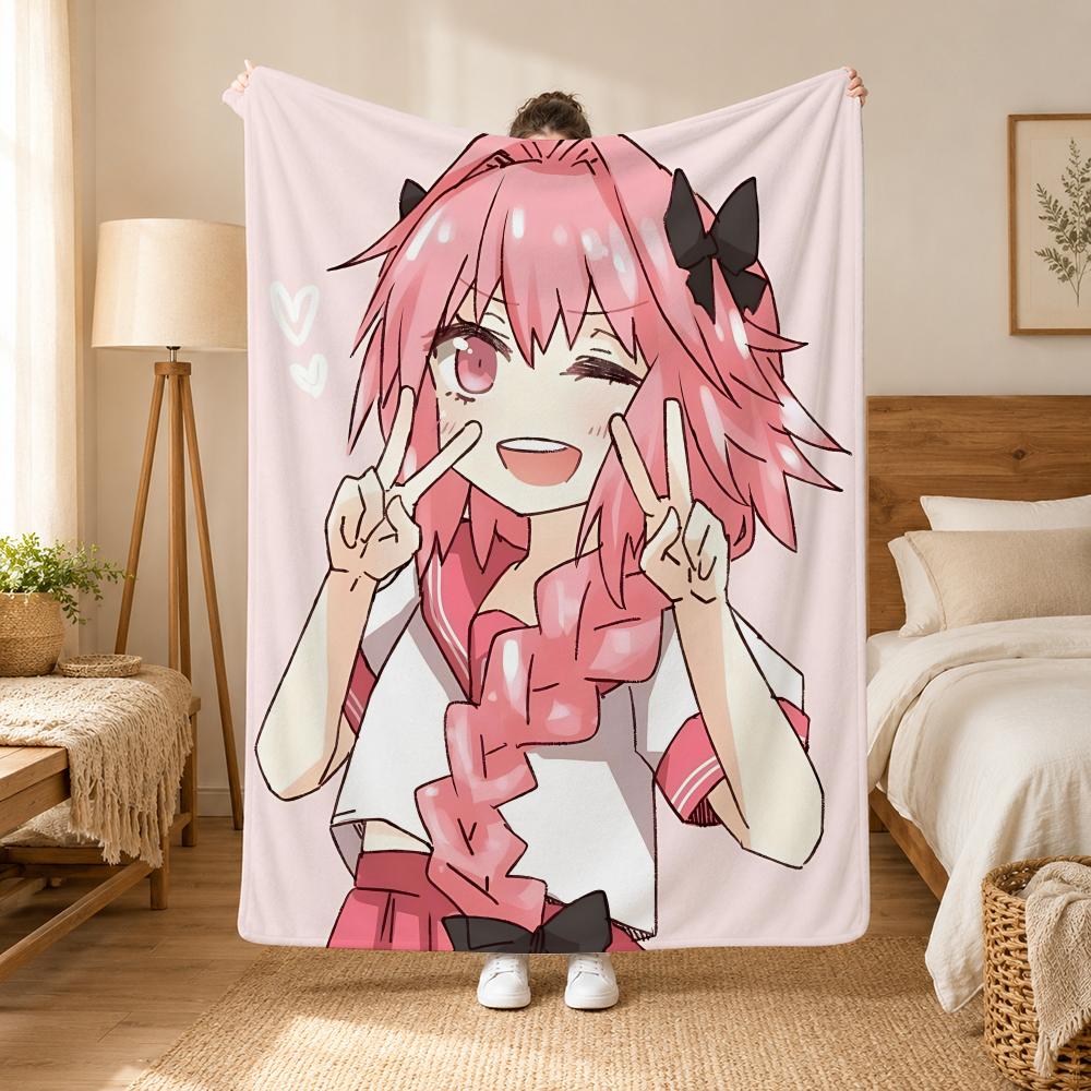 Fate Apocrypha Anime Throw 240G Flannel Blanket, Suitable For Sofas, Beds, Offices,  Exquisite Gift Blankets