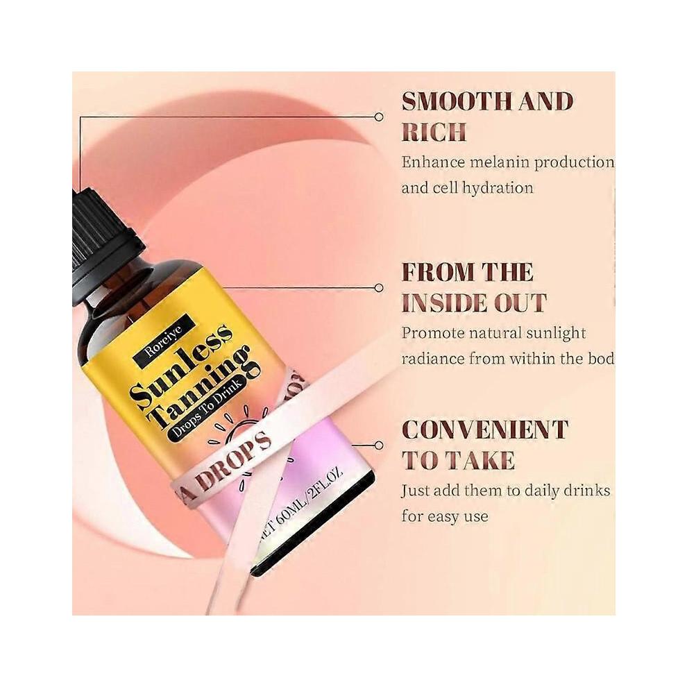 60ml Sunless Tanning Drops To Drink, Drinkable Sunless Tanning Drops, Oral Drink