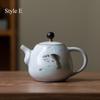 280ml Ru Kiln Teapot Can Be Nurtured and Cracked Ceramic Kung Fu Tea Set