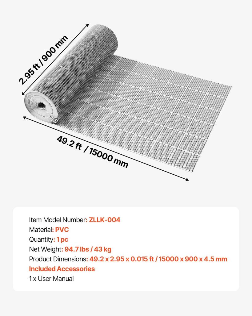 Afvoer Mat, 90 x 1500 cm, PVC Antislip Commerciële Vloermat, Natte Ruimte Water Afvoer Spatmat Holle Deurmat Rol, voor Buiten Binnen Restaurant