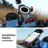 Kewig Motorcycle Mount Fork Stem Base 1 Inch Ballhead GPS Navigation Holder for GoPro Insta360 One X2 Camera Phone Accessories