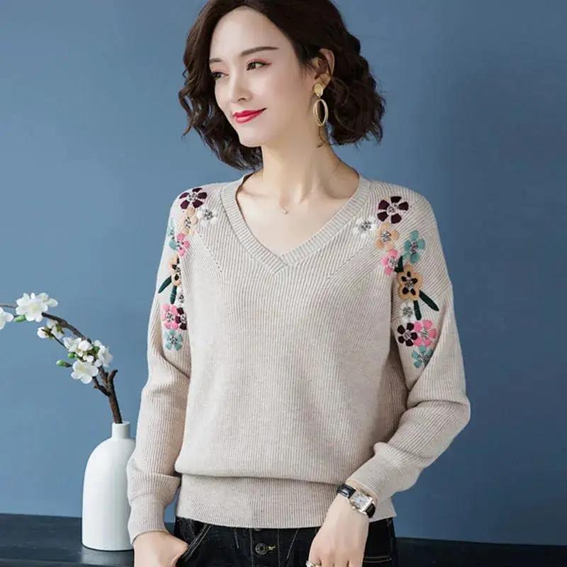 Женский свитер осенне-зимние вязаные пуловеры облегающие рубашки с v-образным вырезом однотонные мягкие трикотажные джемперы базовые свитера XS верблюд 1980₽