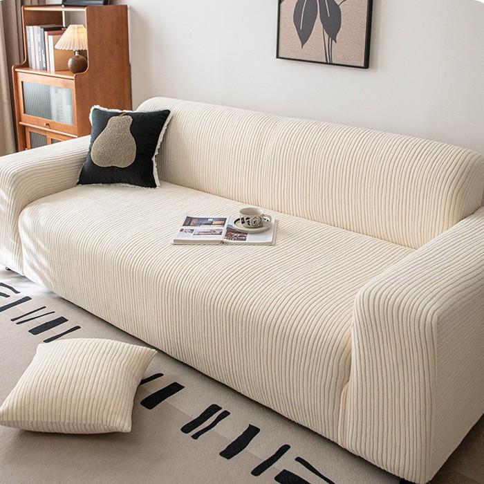 Simple Cream Style Sofa Cover New Four Season Universal Living Room Anti Cat Scratch Sofa Cover  All Inclusive Universal Cover