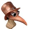 Bird beak mask, plague doctor mask, punk mask, Halloween mask, black and white glasses, latex crow beak punk