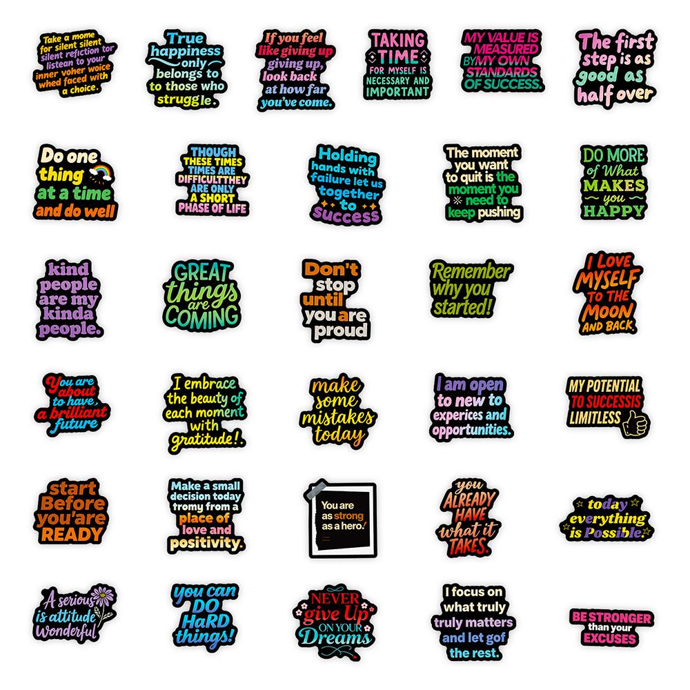 10/30/56pcs Motivational Phrase Stickers Encouragement Inspirational Quotes Decals Toys DIY Scrapbook Office Study Room