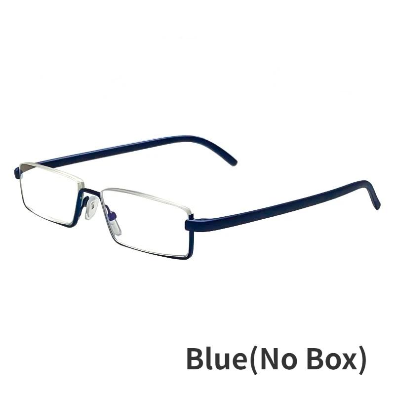 

Очки унисекс TR90 HD по рецепту с футляром, винтажные квадратные очки для чтения, роскошные очки с защитой от синего света, очки для пресбиопии +2.0