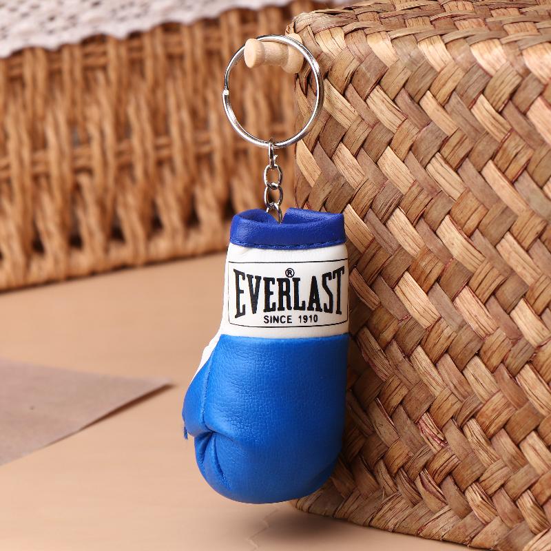 Leather Boxing Gloves Keychain Boxing Fan Gift Backpack Key Accessories Hanging Pendant Exquisite Gift