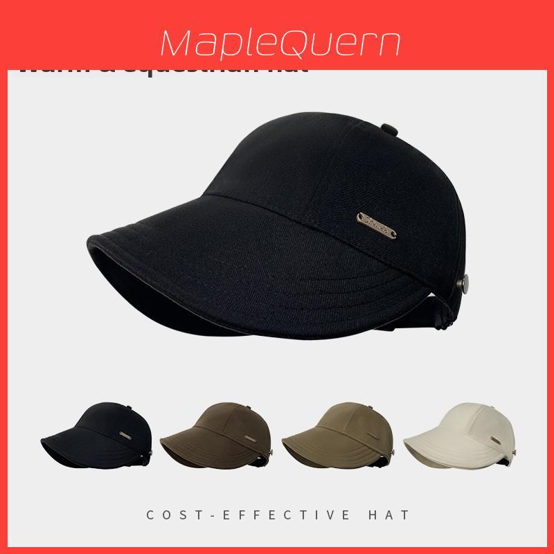 Vintage Cotton Wide Brim Equestrian Hat With Sun Protection For Outdoor Sunshade