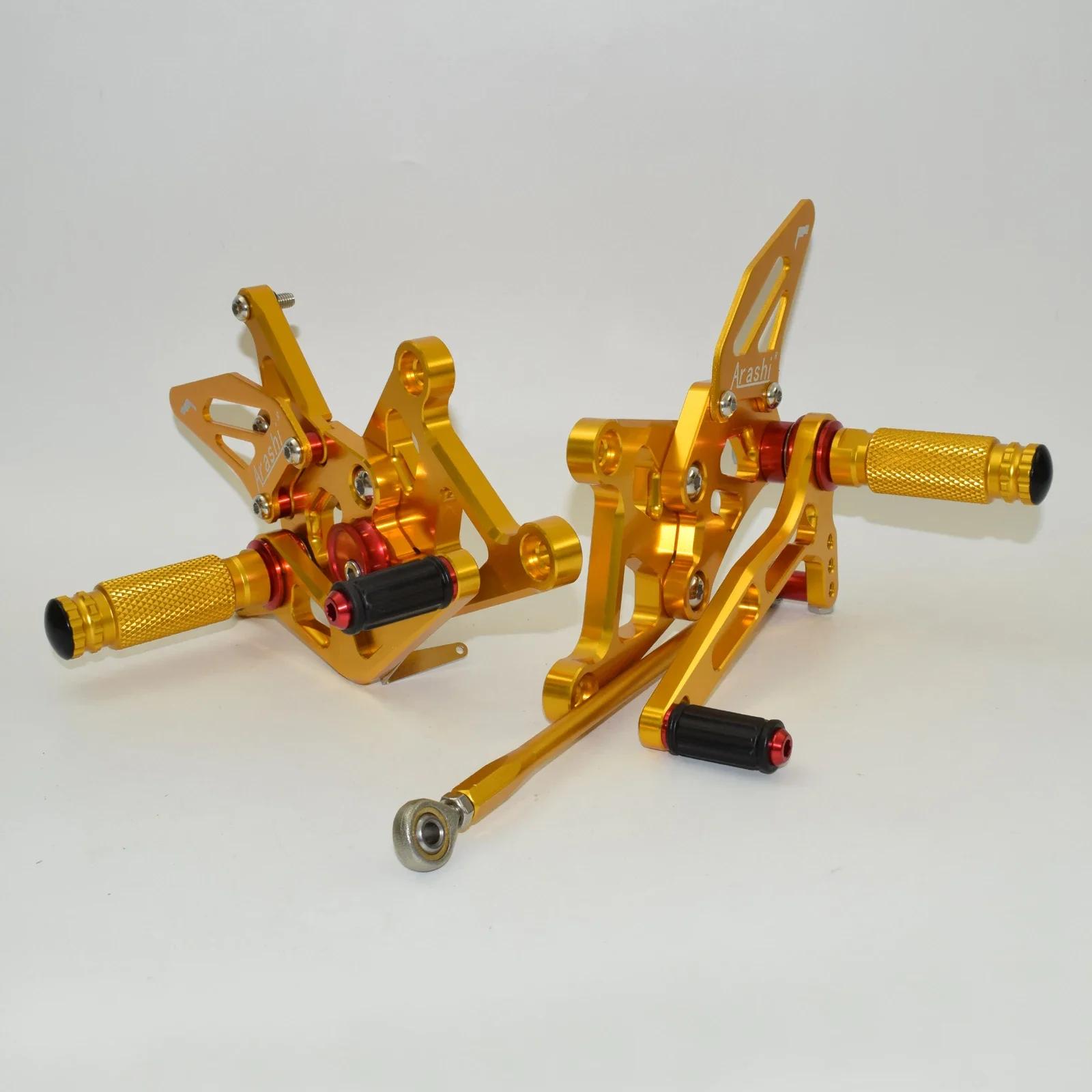 

Motorcycle Adjustable Rearset Footrests Foot Pegs Pedal For HONDA CBR250RR CBR 250 R RR MC51 2017 2018 2019 2020 2021 2022 2023 золотой