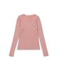 MACKY Slim Line Knit T-Shirt Pink