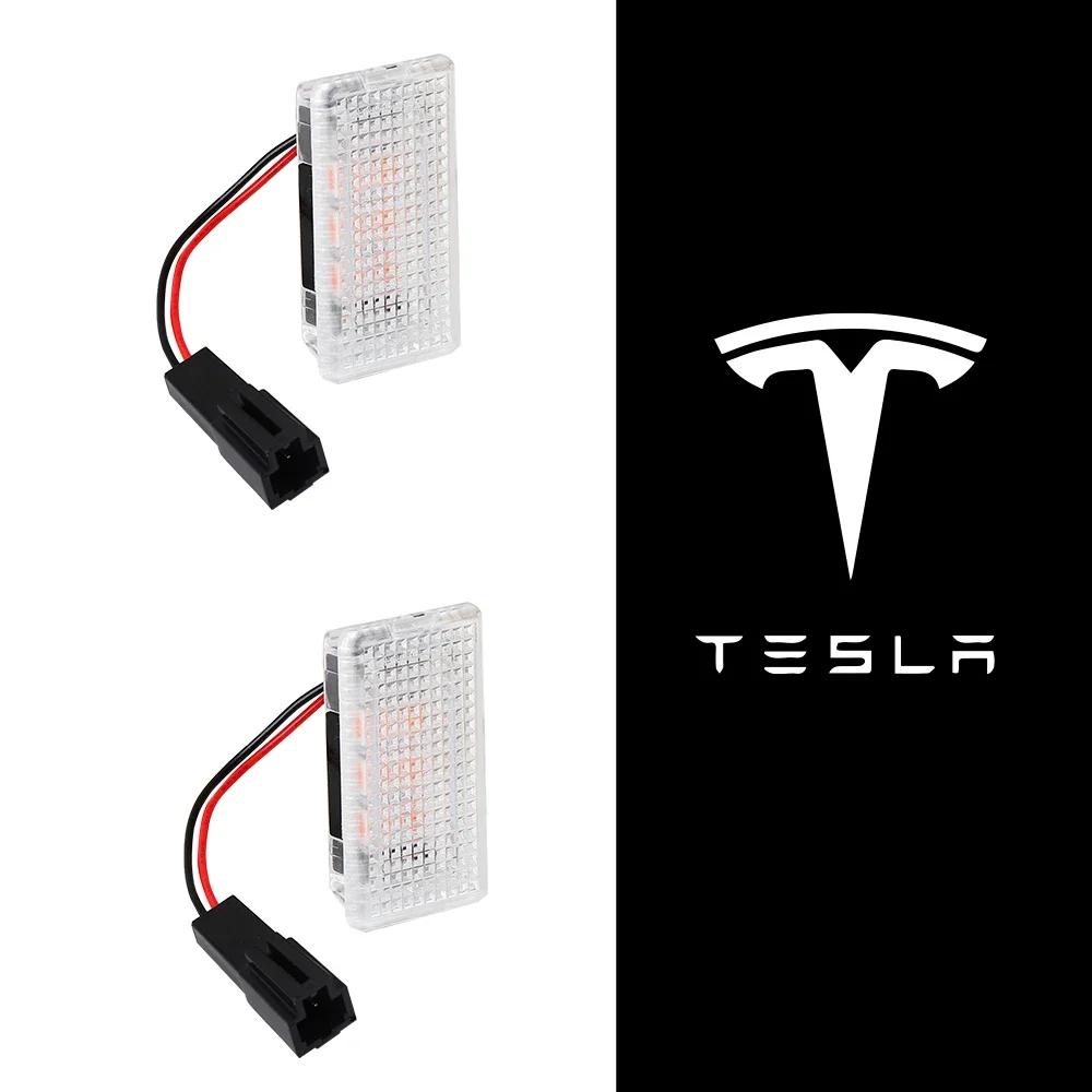 Car Sticker 2025 Hot Car Door LED Logo Projector Puddle Light Welcome Light Laser Projector Auto Accessories For Tesla Model Y M