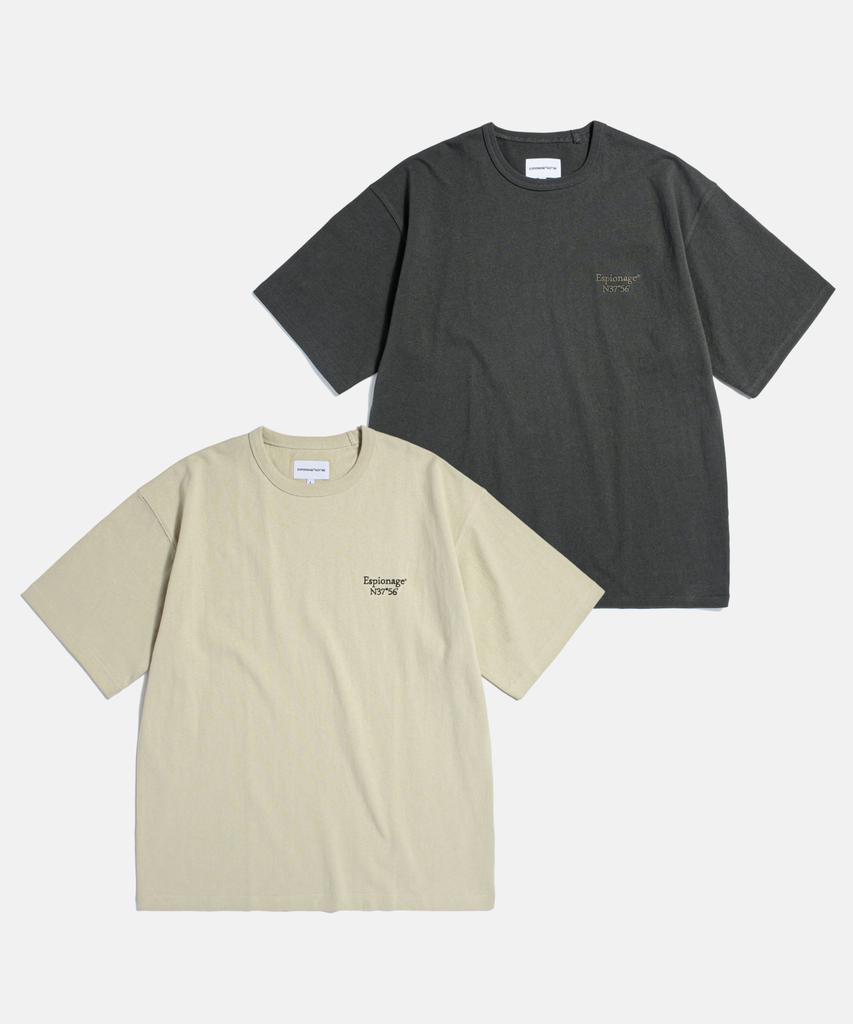 ESPIONAGE Minimal Logo Heavyweight Tee Sand