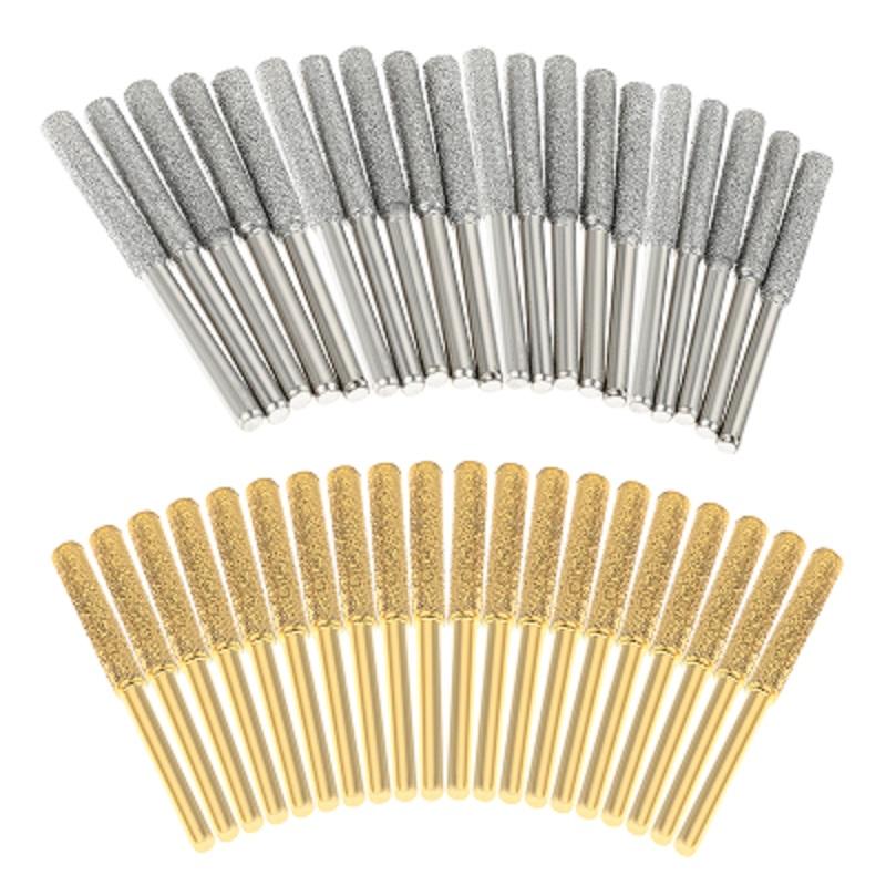 20Pcs Chainsaw Sharpening Grinding Stones Chainsaw Burr Grinding Head File for Sharpening Chainsaw Blade Polishing Grinding Tool