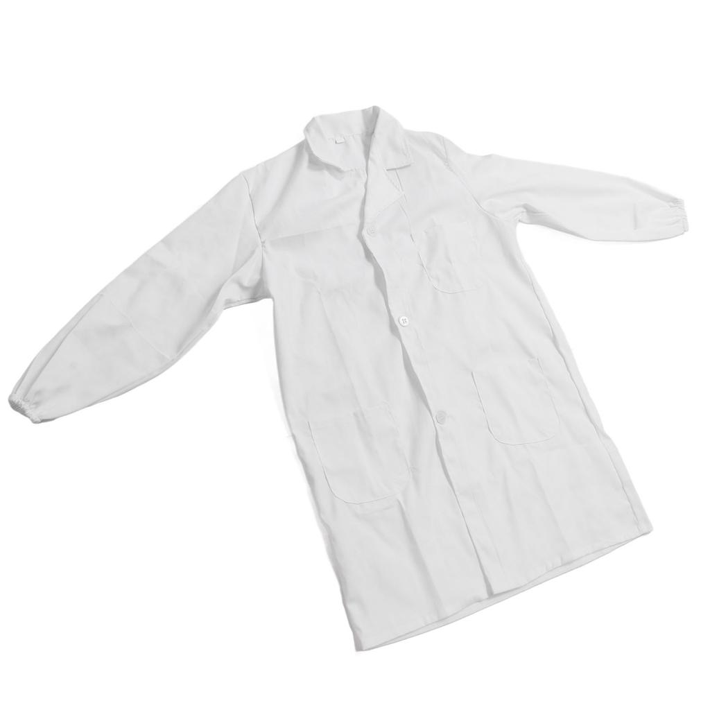 Long Sleeve Lab Coat White Laboratory Coat Long Sleeve Medical Doctor Nurse Student Uniform