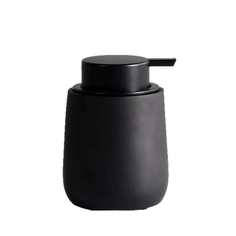 Ceramic Matte Black Big Easy Foaming Pump Soap Dispenser Modern Bathroom Accessory Set