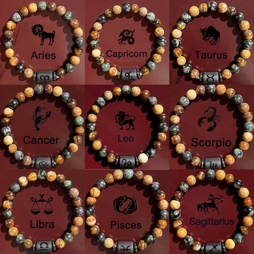Twelve Constellations Bracelet: Men's Gemini, Virgo, Leo Design - In Stock