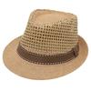 Spring And Summer Gentleman Straw Hat Breathable Cool Hat Short Brim Sun Hat Old-Fashioned Jazz Hat Men'S And Women'S Hollow Top Hat Purely Handmade