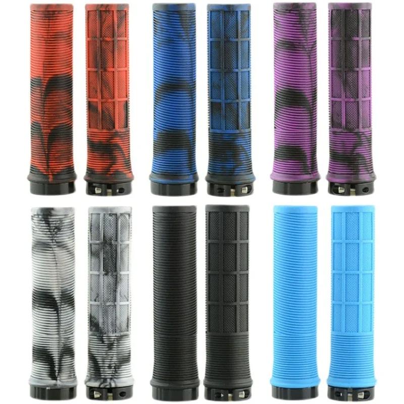 Folding Bike Grips Lock On Bicycle Cuff Anti-Slip Shock-Absorbing Mountain Bike Handles Cover Mtb Bmx Bar Grip Bicycle Fist Part
