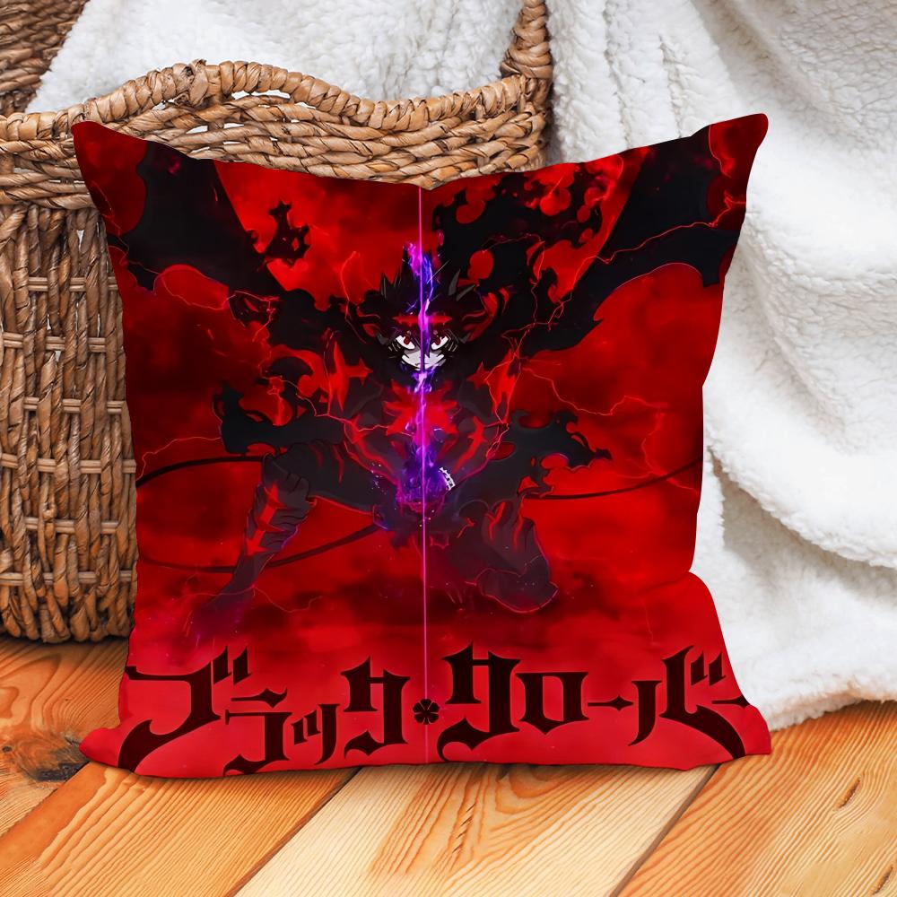 Black Clover S2 Pillow Case Home Decoration Cushion Cover Suitable For Office Sofa Bedroom Car