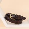 Meier Belt - italian top grain leather women's belt - full grain leather belt - woven leather belt