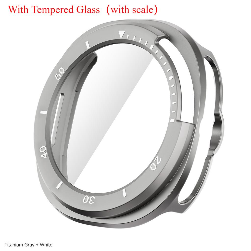 Protector Case For Samsung Galaxy Watch 8 Classic PC Hollowed Cover Protective Bumper Shell Tempered Glass Screen Accessories