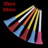 30Pc Multi Color Plastic Golf Tees 83Mm Durable Rubber Cushion Top Golf Tee