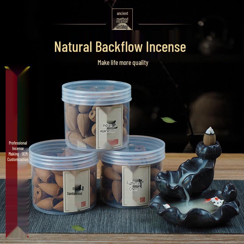 

Sandalwood, Mugwort, Cypress, and Tibetan Tower Incense Cones for Ornamental Smoke Display and Home Use Noble Agarwood [50 pcs]