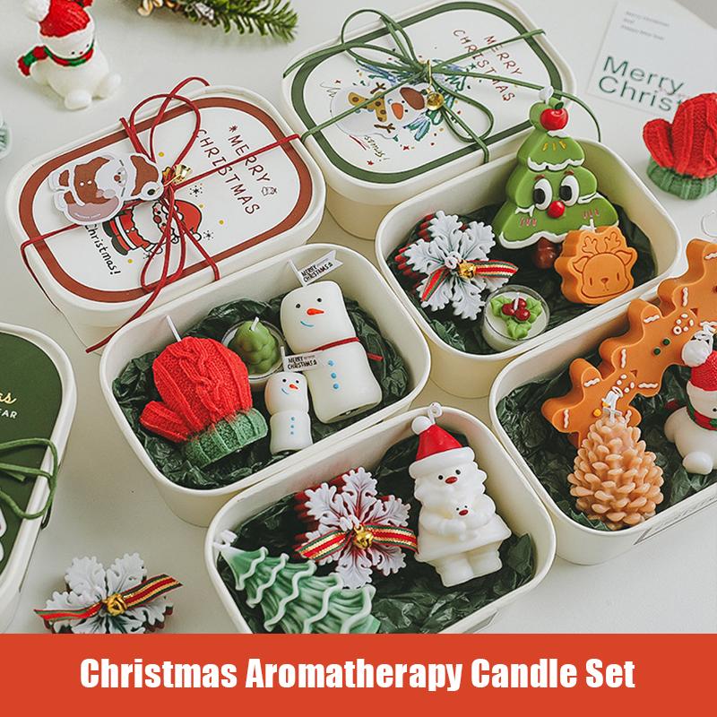 1 Set Atmosphere Cozy Handmade Long-Lasting Candle Gift-Worthy Gift Festive Christmas Fragrant Set Travel-Friendly 17.3x12x6.6cm