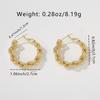 Golden Twisted Hoop Earrings for Women Elegant Chunky Statement Jewelry Gift