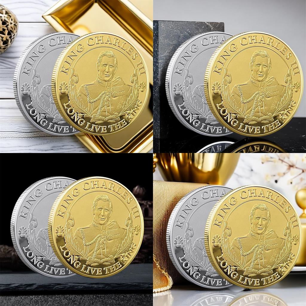 King Charles Lll Commemorative Coin Modern Minimalist Style Home Office Decor