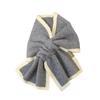 Knitted scarf, neck cover, warm in winter, double-sided contrasting color, student neck protection, simple cross, lazy scarf.