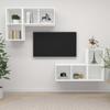 VidaXL Wall-Mounted TV Cabinets, 4 Pcs White Chipboard