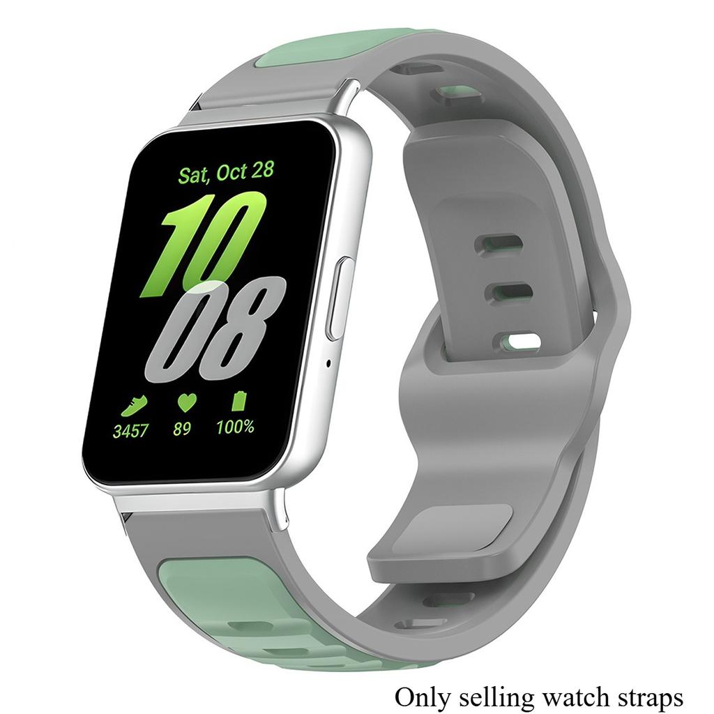 Sport Silicone Strap for Samsung Galaxy Fit 3 Two Tone Silicone Strap for Samsung Galaxy Fit3 Replaceable Watchband Accessories