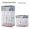 Universal Splash-Proof Parrot Cage Mesh Cover - Anti-Feather Flight Baffle for Square or Round Cages